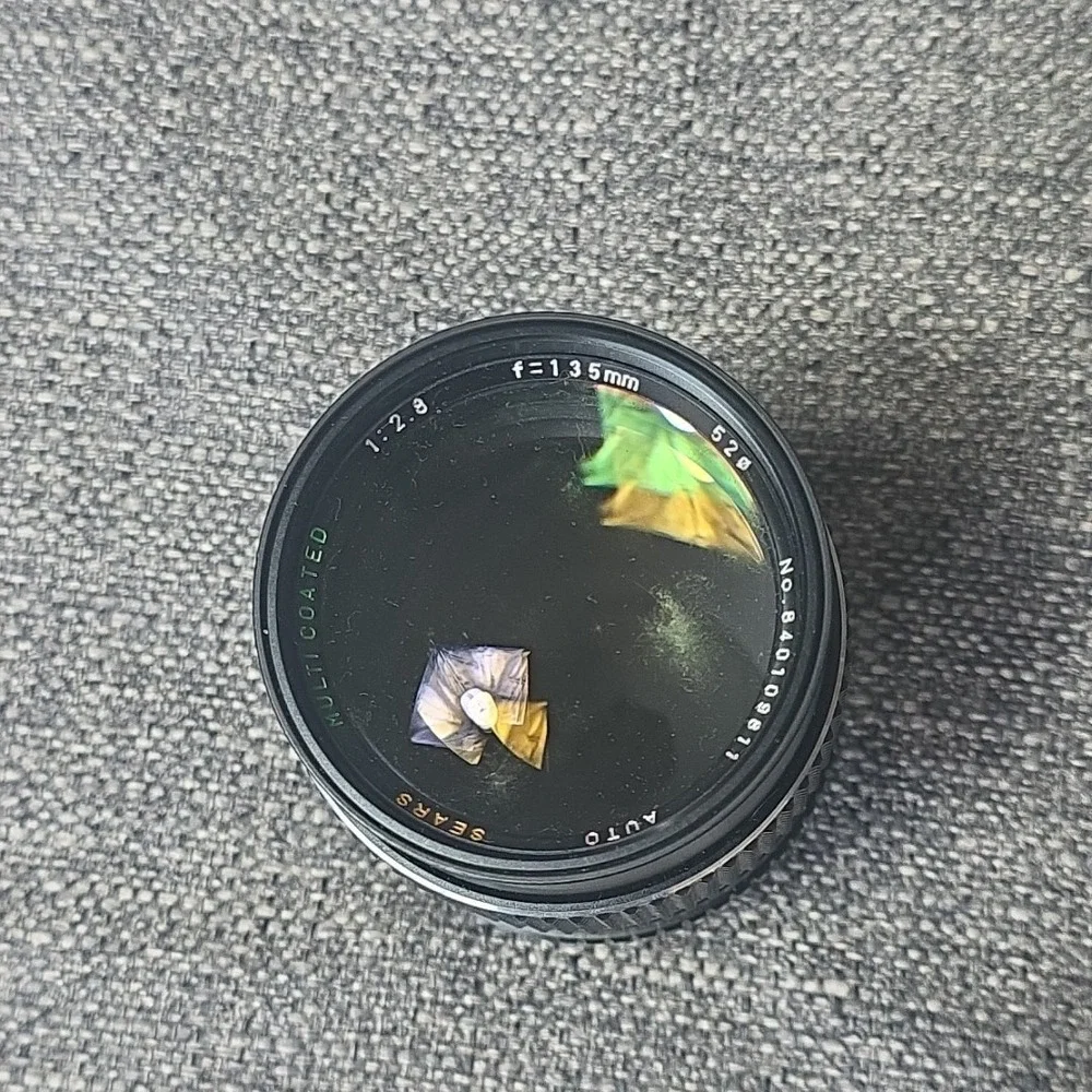 SEARS Multicoated 1:2.8 F=135mm Auto Zoom Lens 960114 W/ Lens Caps Case Vintage